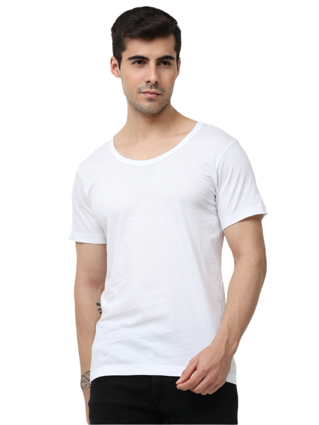 OTOMAN Men's Super Cotton Half Sleeve Vest (Pack of 5)