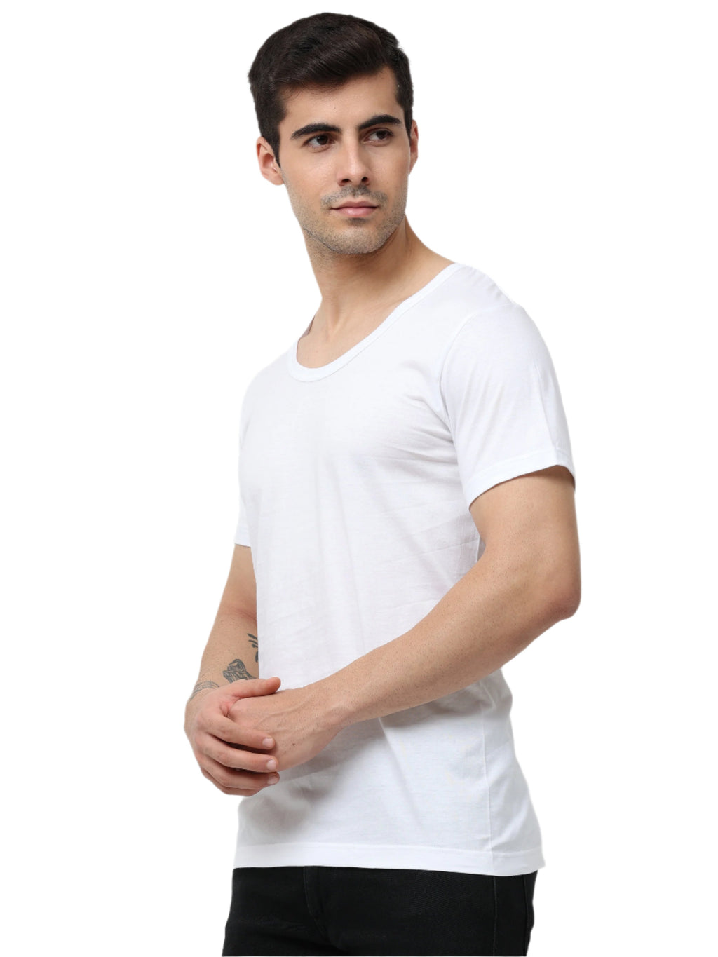 OTOMAN Men's Super Cotton Half Sleeve Vest (Pack of 5)