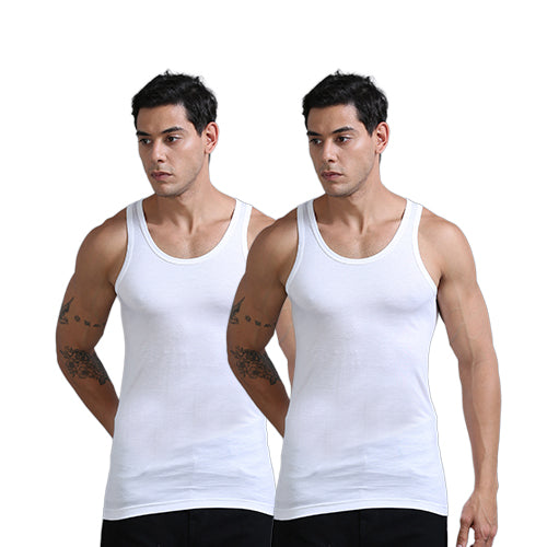 OTOMAN Men's Super Cotton Vest (sleeveless) (Pack of 2)