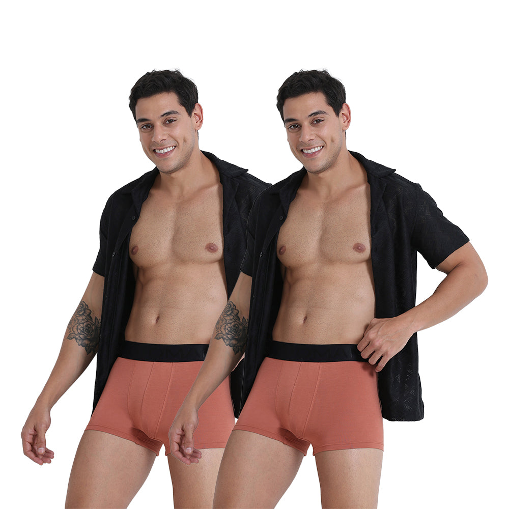 OTOMAN Solid Trunks for Men (Pack of 2)
