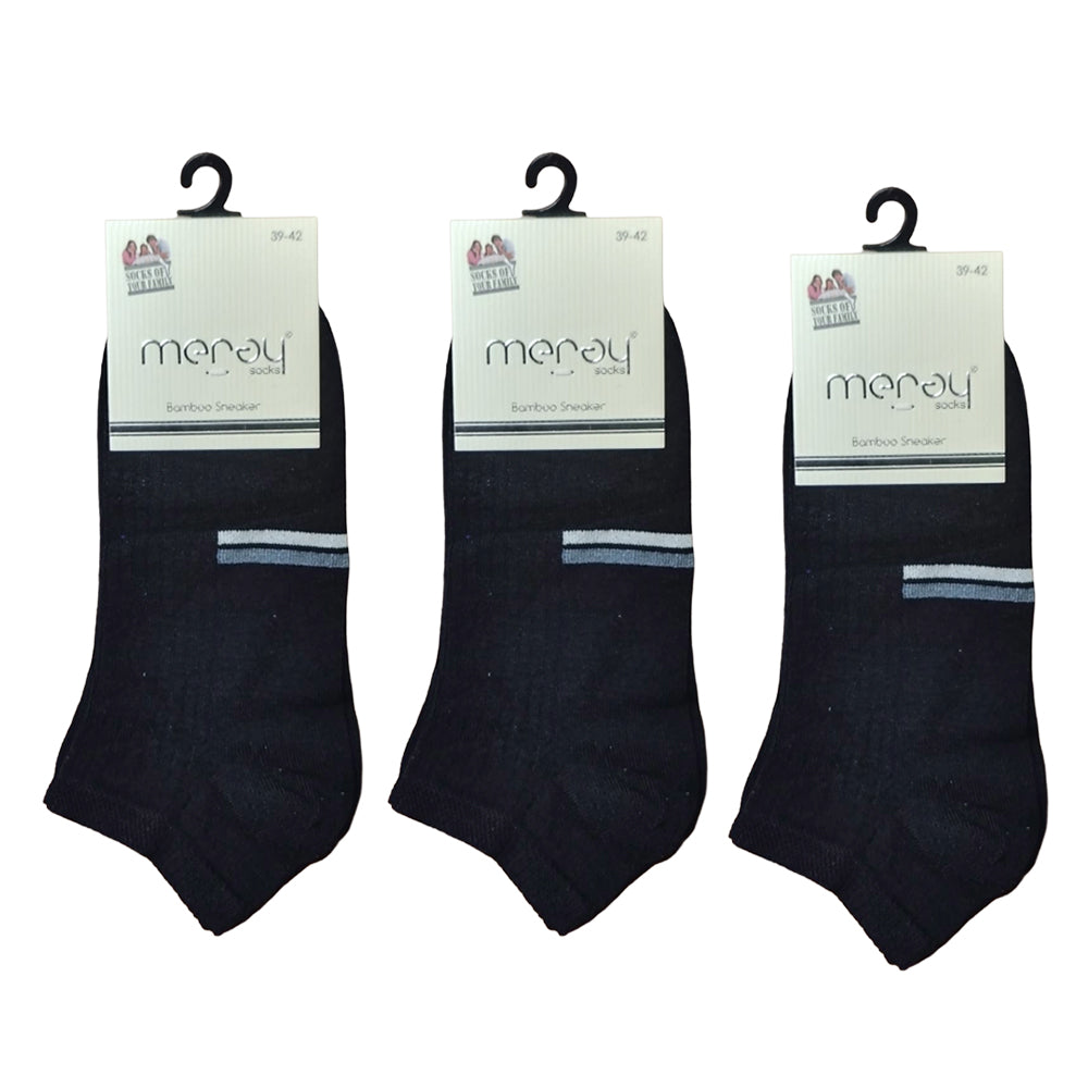 OTOMAN Premium Bamboo Ankle Socks (Pack of 3)