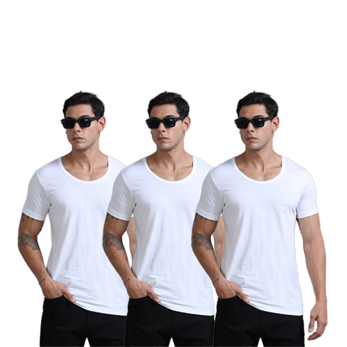 OTOMAN Men's Super Cotton Vest (half sleeve) (Pack of 3)