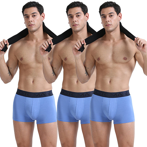 OTOMAN Solid Trunks for Men (Pack of 3)