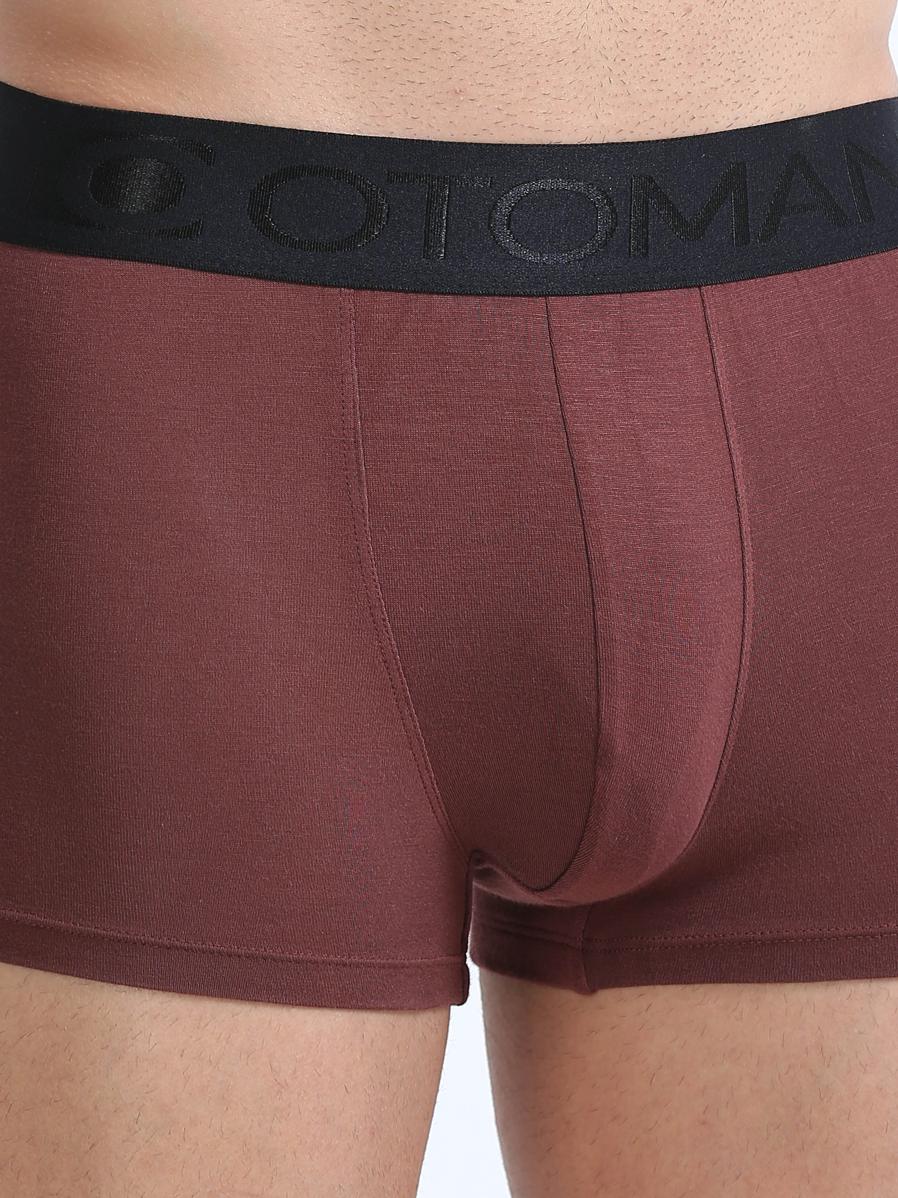 OTOMAN Solid Trunks for Men (Pack of 2)