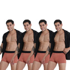 OTOMAN Solid Trunks for Men (Pack of 4)