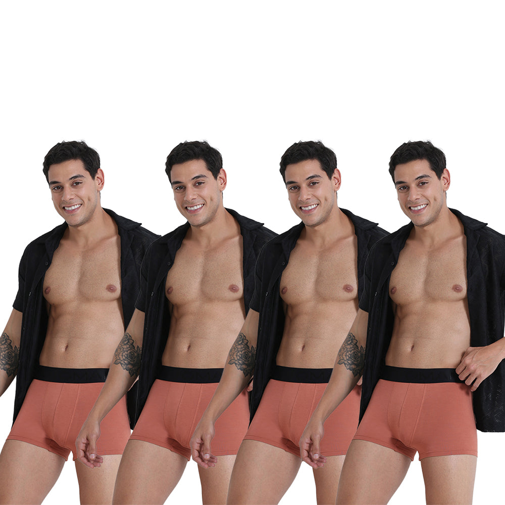 OTOMAN Solid Trunks for Men (Pack of 4)