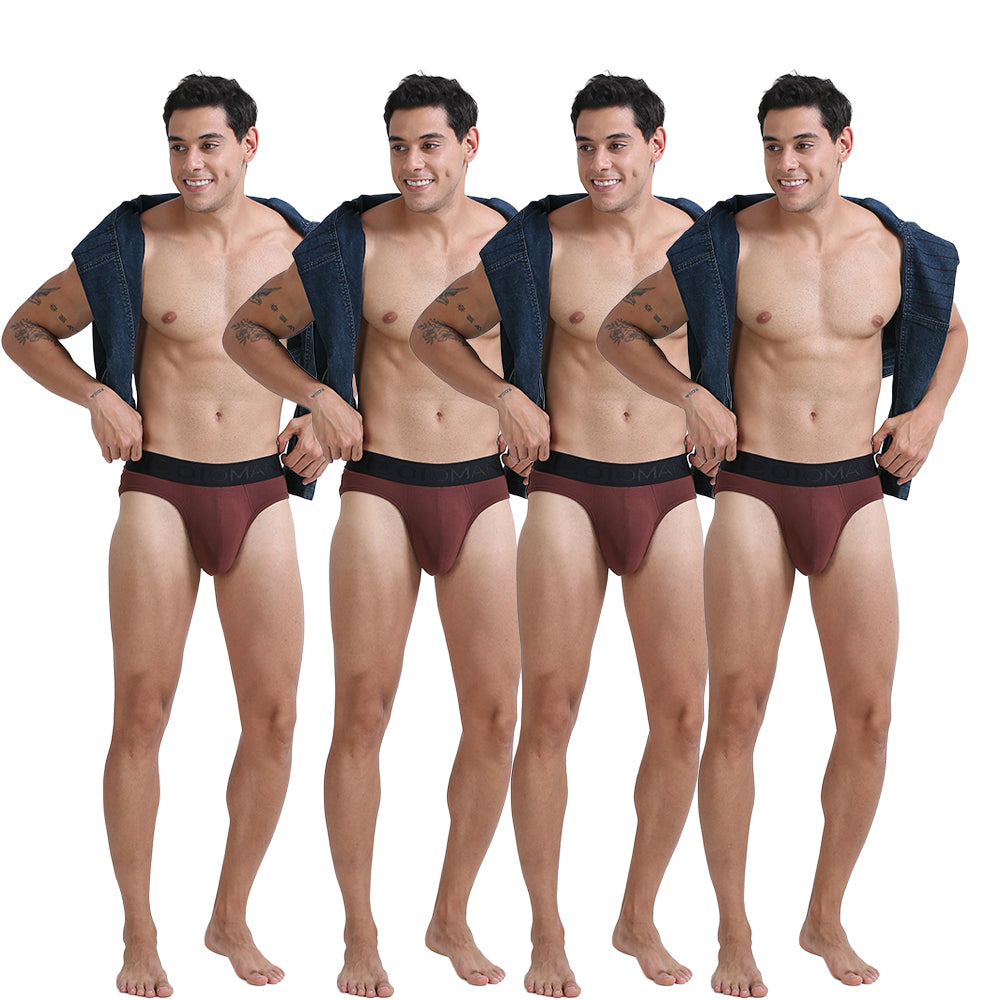 OTOMAN Bamboo Briefs for Men (Pack of 4)