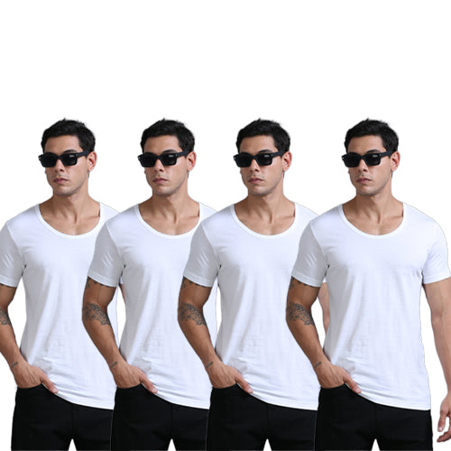 OTOMAN Men's Super Cotton Vest (half sleeve) (Pack of 4)