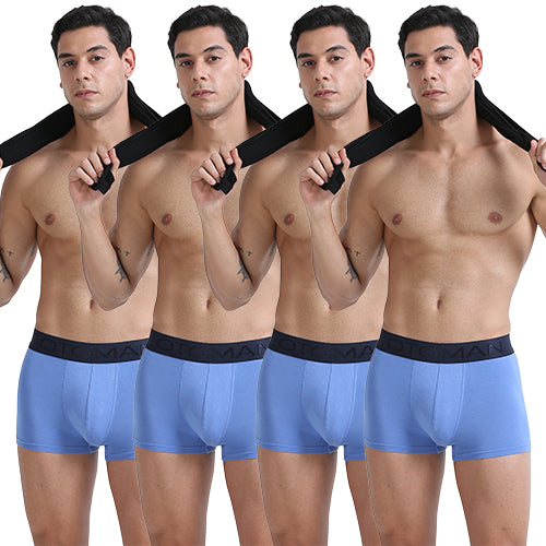 OTOMAN Solid Trunks for Men (Pack of 4)