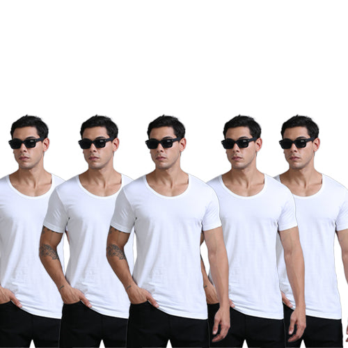 OTOMAN Men's Super Cotton Vest (half sleeve) (Pack of 5)