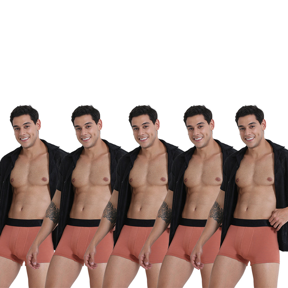 OTOMAN Solid Trunks for Men (Pack of 5)
