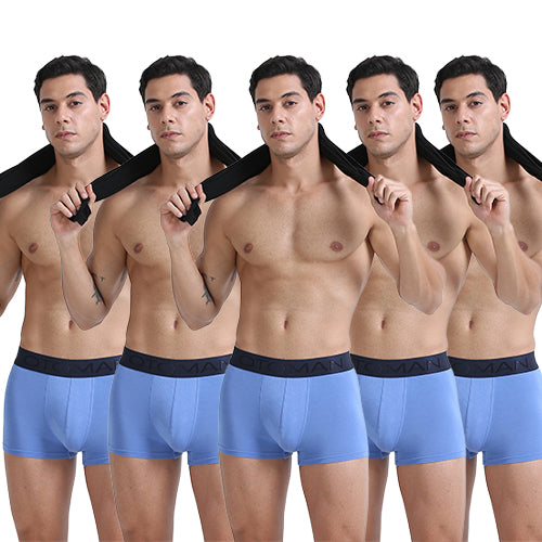 OTOMAN Solid Trunks for Men (Pack of 5)