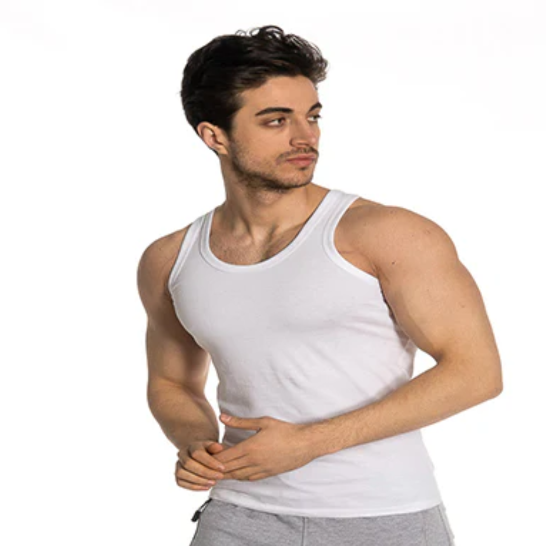 OTOMAN Men's Bamboo Cotton Sleeveless Vest (Pack of 4)