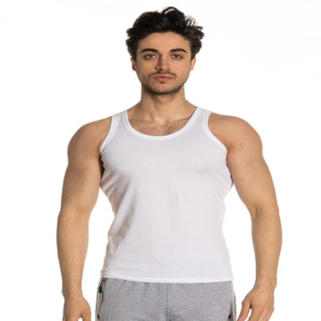 OTOMAN Men's Bamboo Cotton Sleeveless Vest (Pack of 4)