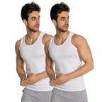 OTOMAN Men's Bamboo Cotton Sleeveless Vest (Pack of 2)