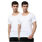 OTOMAN Men's Super Cotton Half Sleeve Vest (Pack of 2)