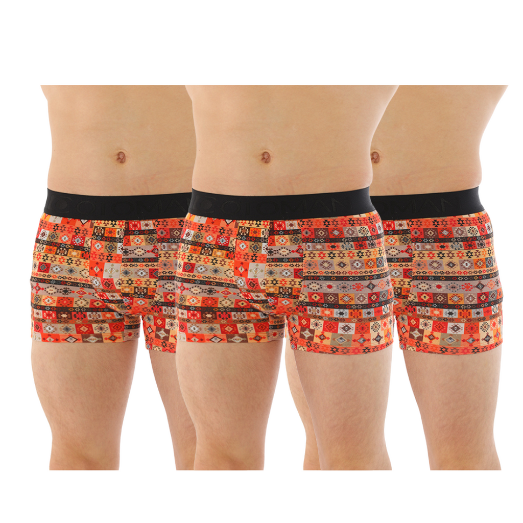 OTOMAN Printed Trunks for Men made with 100% Bamboo Fiber (Pack of 3)