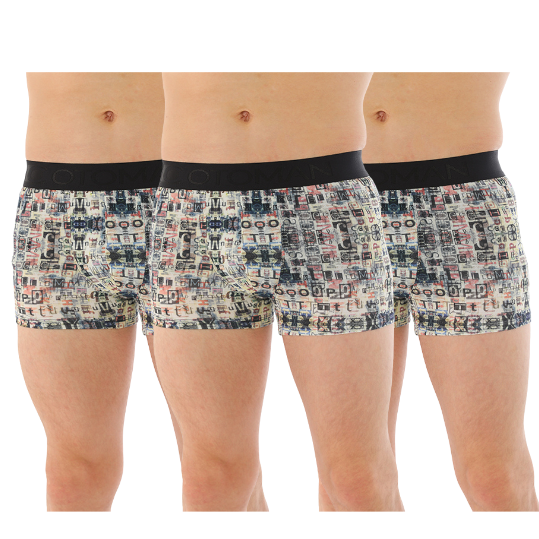 OTOMAN Printed Trunks for Men made with 100% Bamboo Fiber (Pack of 3)