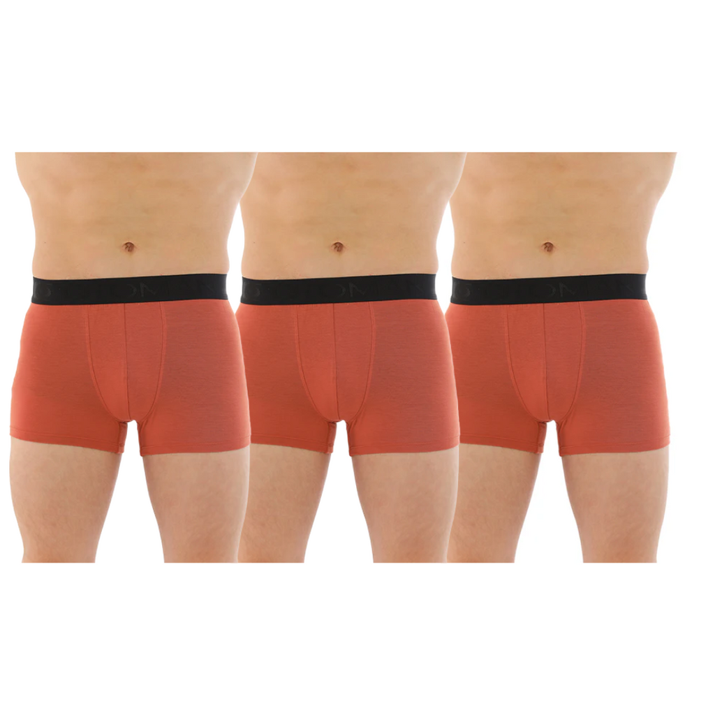 OTOMAN Solid Trunks for Men made from 100% Bamboo Fiber (Pack of 3)