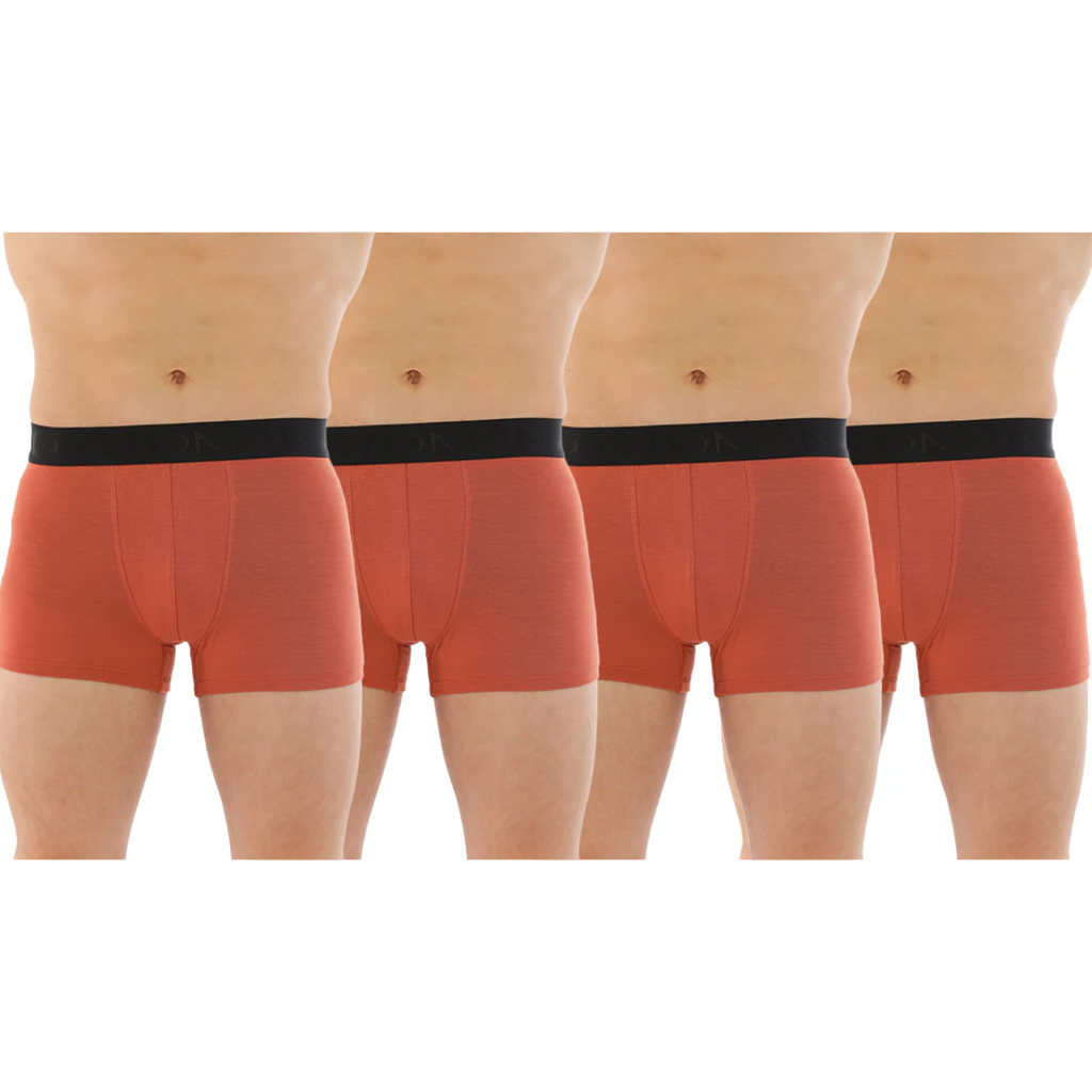 OTOMAN Solid Trunks for Men made from 100% Bamboo Fiber (Pack of 4)