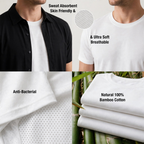 OTOMAN Men's Bamboo Cotton Half-Sleeve Vest