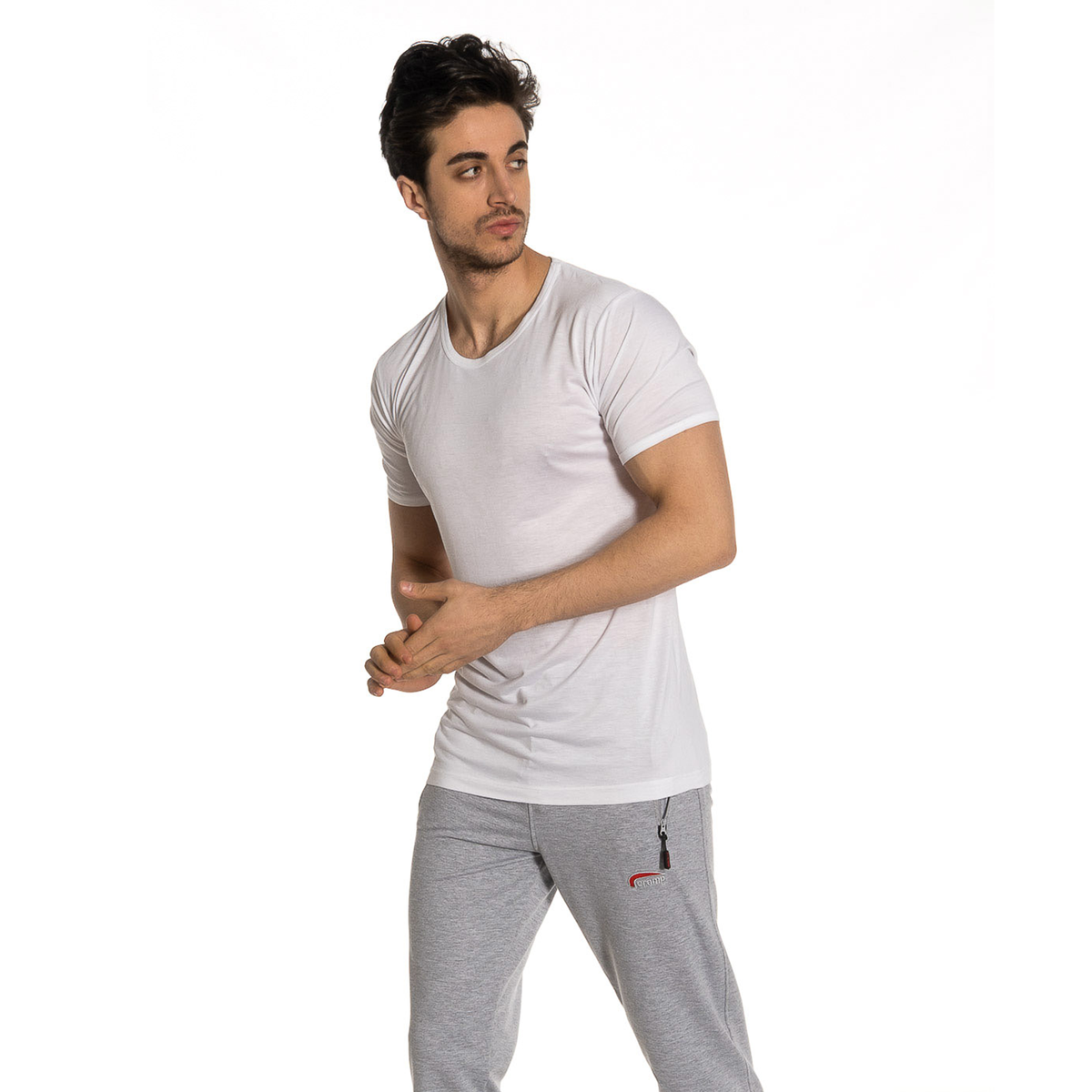 OTOMAN Men's Bamboo Cotton Half-Sleeve Vest