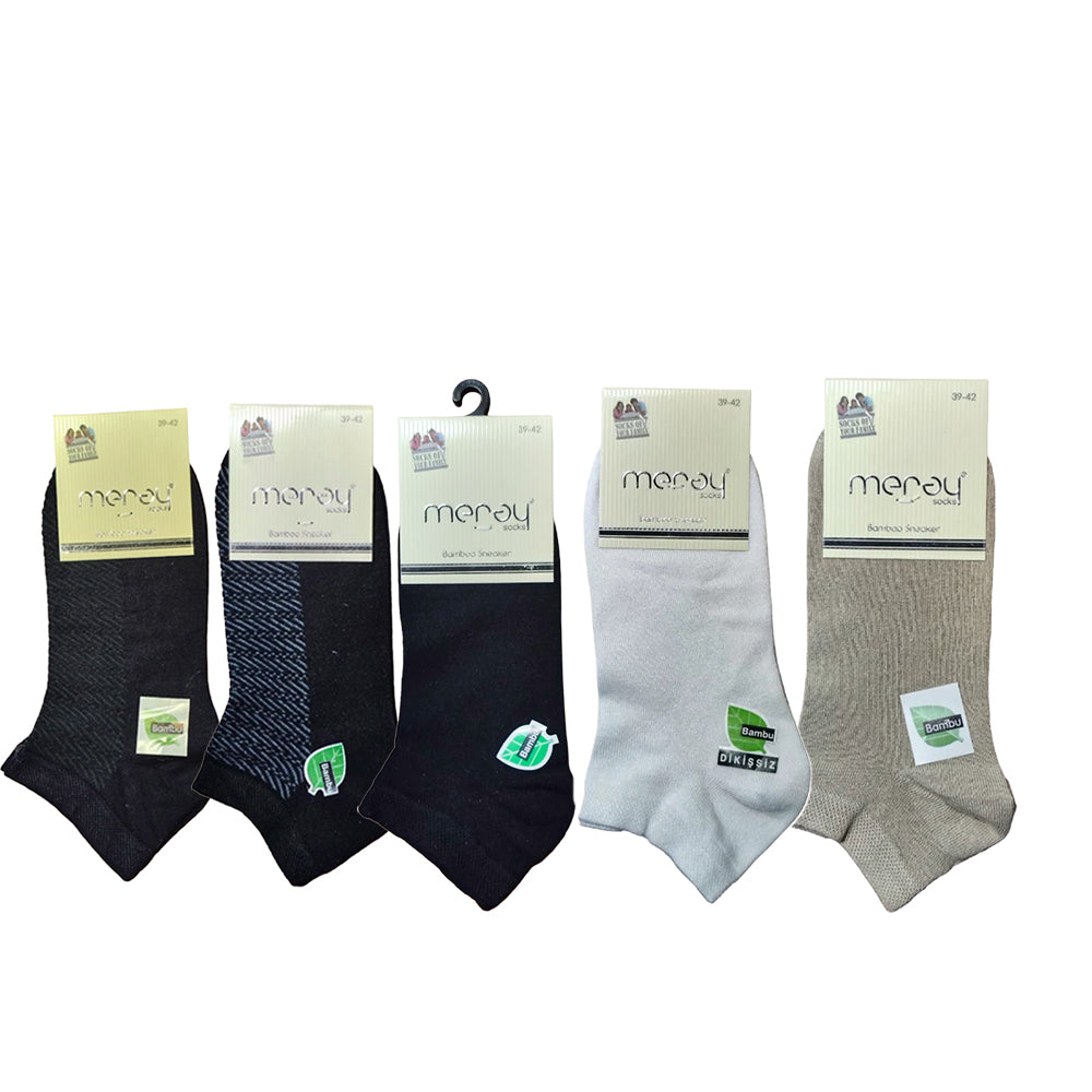 OTOMAN Premium Bamboo Ankle Socks (Pack of 5)